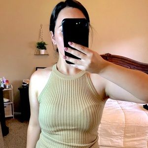 F21 Ribbed knit body con dress